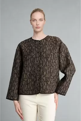 Veste à col rond et manches longues Coupe décontractée