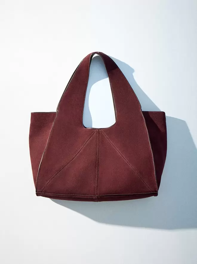 Sac shopper en cuir avec surpiqûres