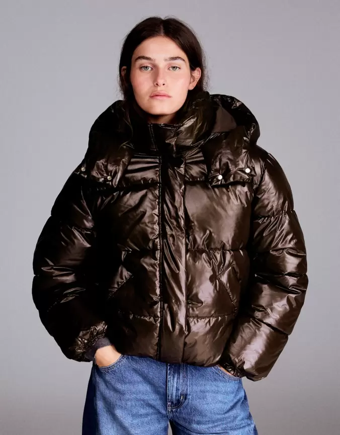 Blouson matelassé oversize à capuche