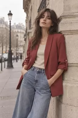 VESTE À MANCHES RETROUSSÉES