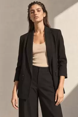 VESTE BLAZER À DÉTAILS MÉTALLIQUES