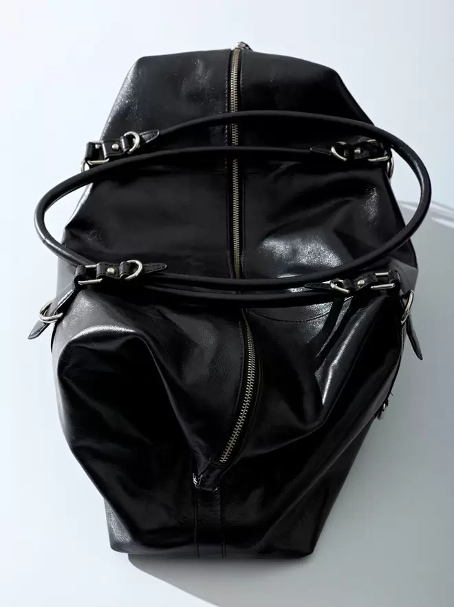 Sac shopper en cuir avec anneaux M