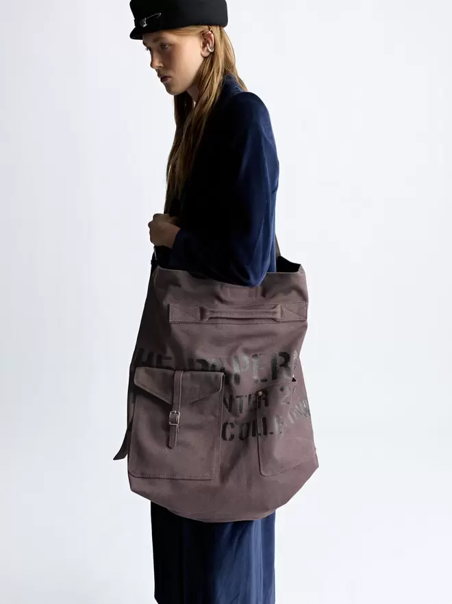 Sac à épaule en toile avec imprimé