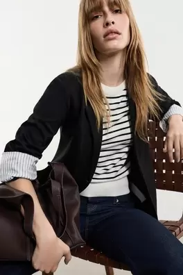 Blazer puño rayas