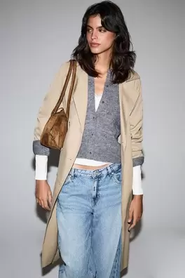 Chaqueta punto cuello redondo