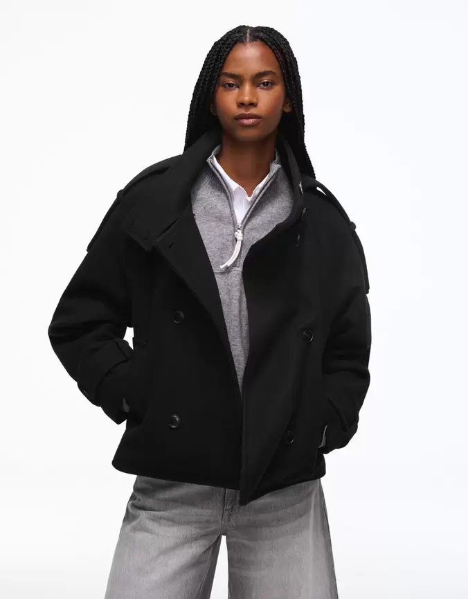 Trench-coat col cheminée toucher doux