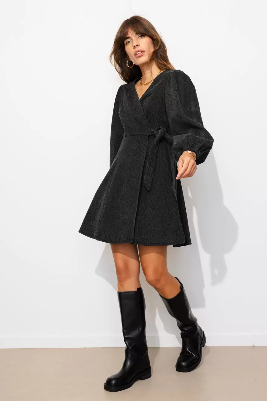 Robe portefeuille léopard