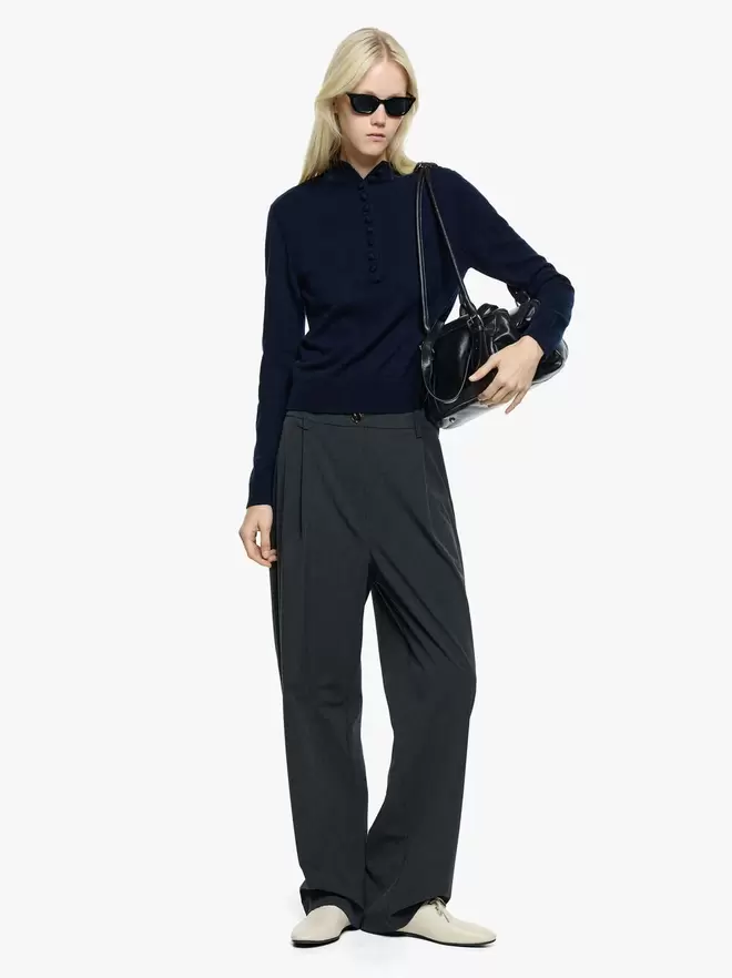 Pull en maille mélangée à de la laine
