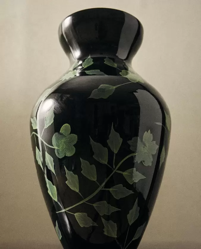 VASE DÉCORATIF EN VERRE À FLEURS