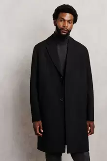 Manteau contenant de la laine col tailleur