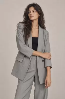 VESTE BLAZER À RAYURES
