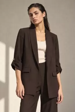 VESTE BLAZER À MANCHES RETROUSSÉES