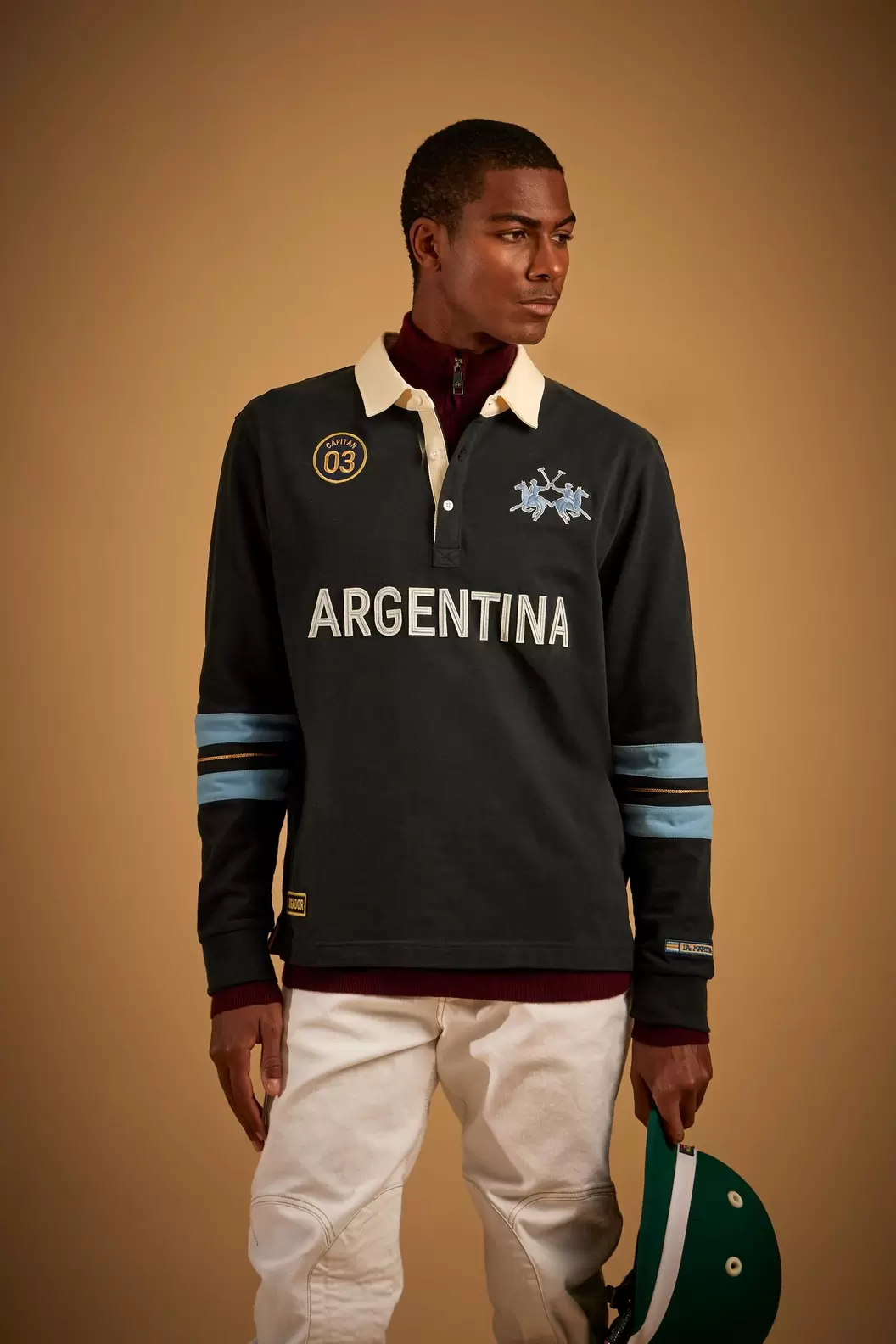 Men's polo shirt in heavy cotton jersey - Davide