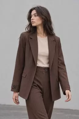 VESTE BLAZER À RAYURES
