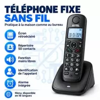 Shtel Téléphone sans fil numérique à affichage LCD