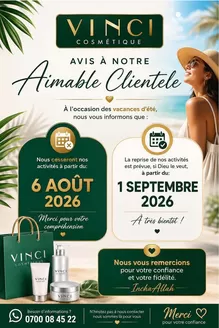 Catalogue Vinci | Super réductions sur des produits sélectionnés | 2026-08-06T00:00:00.000Z - 2026-08-31T00:00:00.000Z