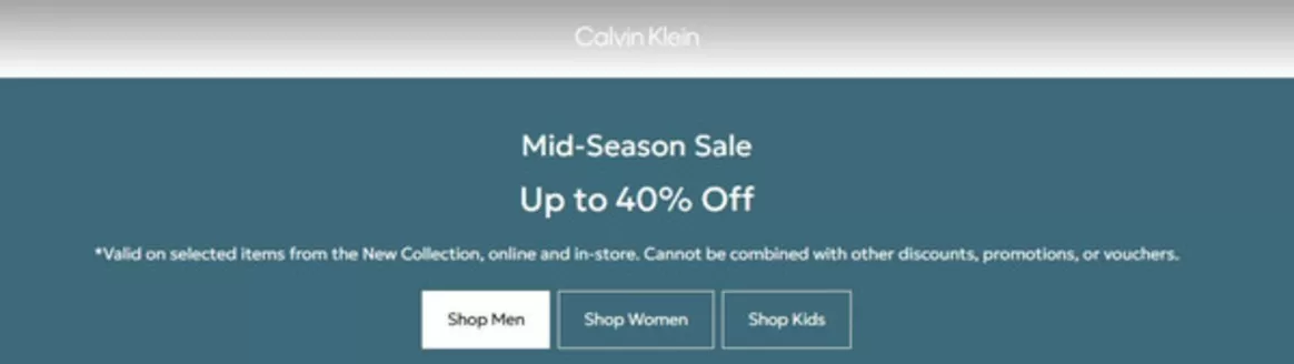 Каталог на Calvin Klein в Божурище | Mid-Season Sale Up to 40% Off | 2026-05-07T00:00:00.000Z - 2026-05-17T00:00:00.000Z