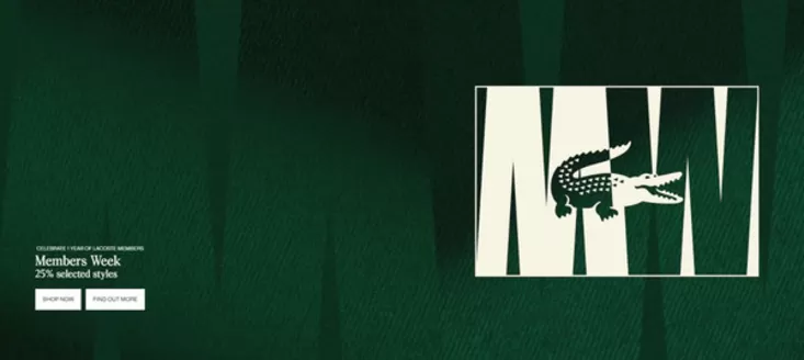 Каталог на Lacoste в Карлово | Members Week 25% selected styles | 2026-05-21T00:00:00.000Z - 2026-06-03T00:00:00.000Z