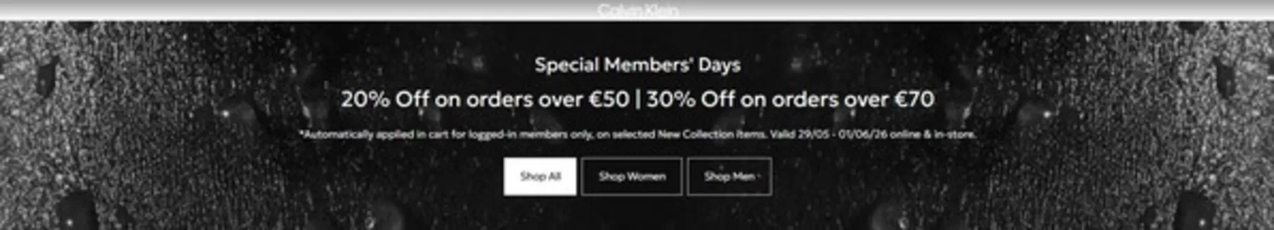 Каталог на Calvin Klein в Шумен | Special Members' Days | 2026-05-29T00:00:00.000Z - 2026-06-01T00:00:00.000Z