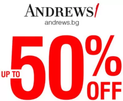 Каталог на Andrews | Sale Up To 50% Off | 2026-06-17T00:00:00.000Z - 2026-07-30T00:00:00.000Z