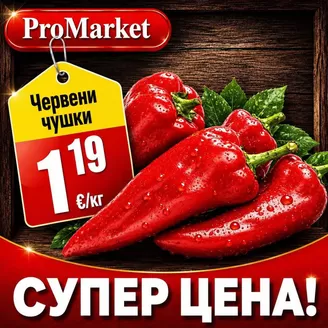 Каталог на ПроМаркет в Павликени | Топ оферти за всички ловци на изгодни предложения | 2026-09-04T00:00:00.000Z - 2026-09-09T00:00:00.000Z