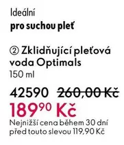 Zklidňující pleťová voda Optimals