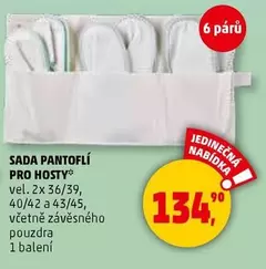 SADA PANTOFLÍ PRO HOSTY