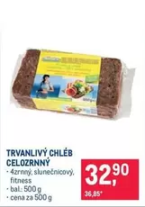 TRVANLIVÝ CHLÉB CELOZRNNÝ