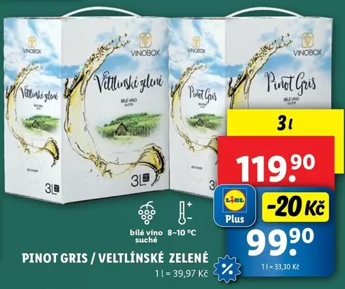 Plus - PINOT GRIS/VELTLÍNSKÉ ZELENÉ