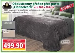 Oboustranný přehoz přes postel „Flannelcord"