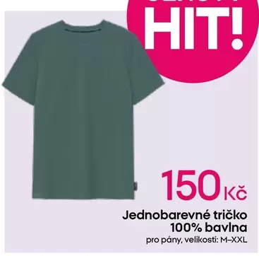 Jednobarevné tričko 100% bavlna