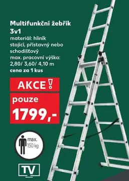 Multifunkční žebřík 3v1