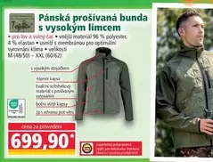 Pánská prošívaná bunda s vysokým límcem