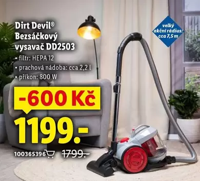 Bezsáčkový vysavač DD2503