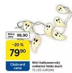 Mini halloweenský světelný řetěz duch
