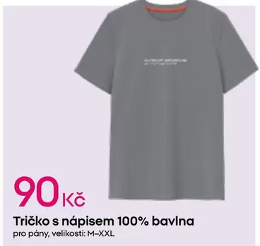 Tričko s nápisem 100% bavlna
