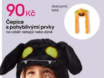 Čepice s pohyblivými prvky