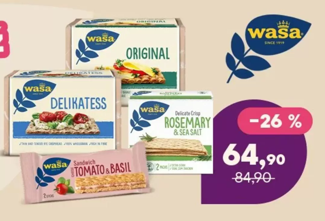 Wasa - obilné tyčinky