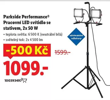 Pracovní LED svítidlo se stativem, 2x 50 W