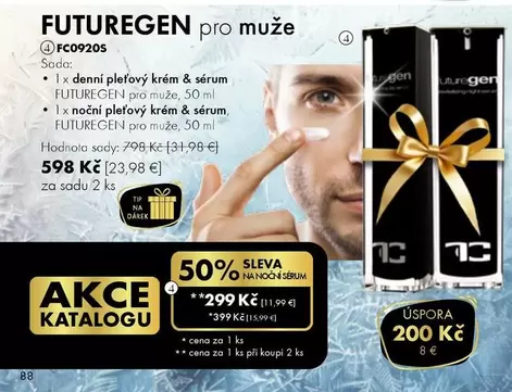 denní pleťový krém & sérum
FUTUREGEN pro muže, 50 mi
noční pleťový krém & sérum.
FUTUREGEN pro muže, 50 mi
