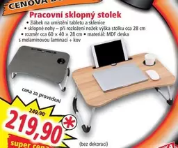 Super - Pracovní sklopný stolek