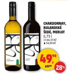CHARDONNAY, RULANDSKÉ ŠEDÉ, MERLOT