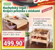Kuchyňský regál / Krájecí prkénko s miskami