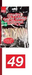 Creepy tasty bones lollipops