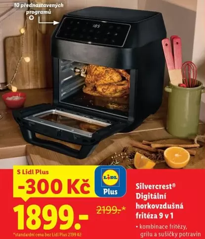 Plus - Digitální horkovzdušná fritéza 9 v 1