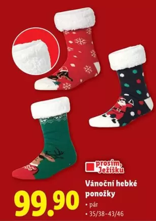 Vánoční hebké ponožky