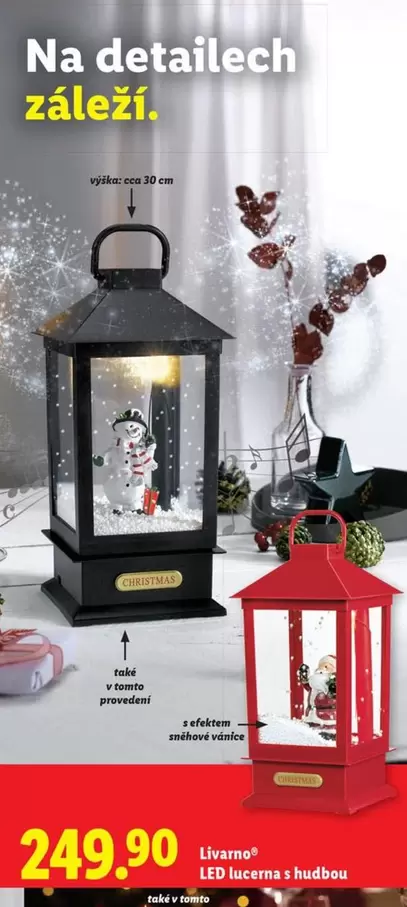 LED lucerna s hudbou