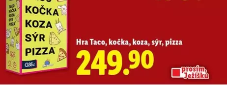 Hra Taco, kočka, koza, sýr, pizza