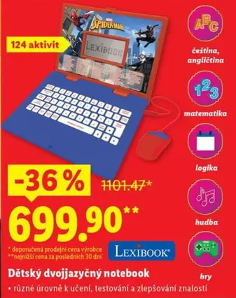 Dětský dvojjazyčný notebook