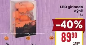 LED girlanda dýně
